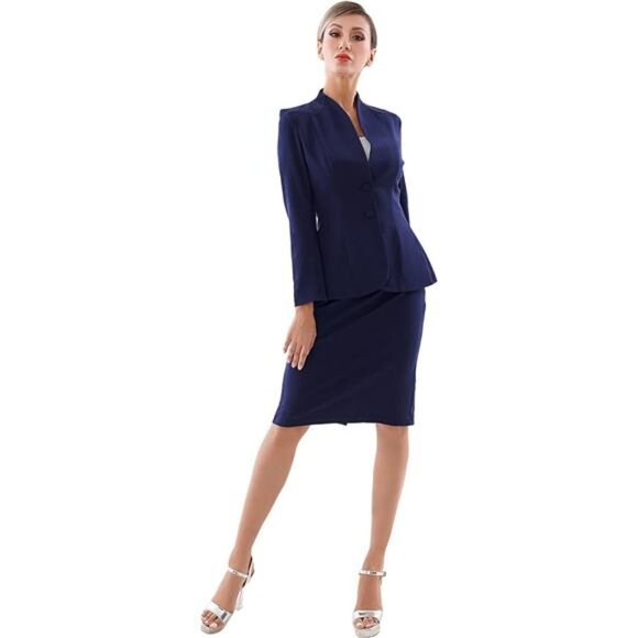 Women's Formal Office Business Work Jacket Skirt Suit Set - Picture 5 of 7